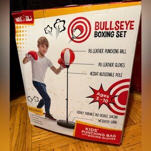 Kids Punching Bag with Boxing Gloves - Red